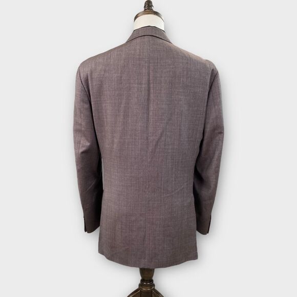 $1630 Canali KEI Collection Chore Blazer Jacket Mens 44R Unstructured Wool Brown - Picture 6 of 12